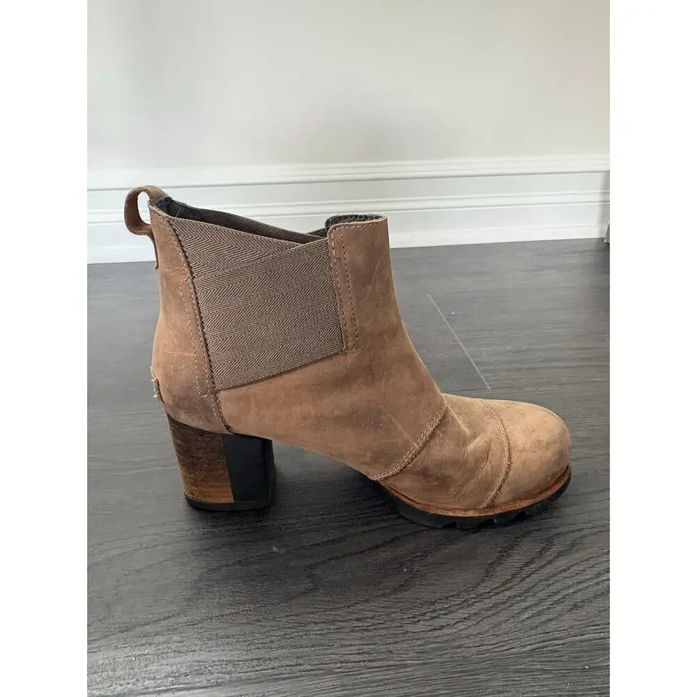 Sorel Brown Heeled Boots Size 8.5